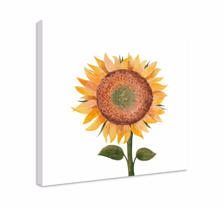 Cuadro de flores Pintura de girasol - TenVinilo