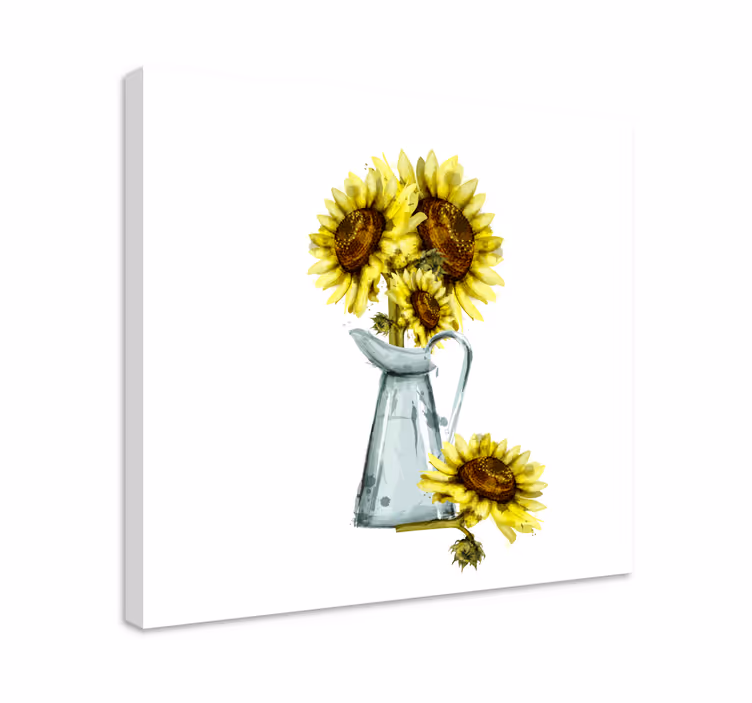 Cuadro de flores Maceta de girasoles - TenVinilo