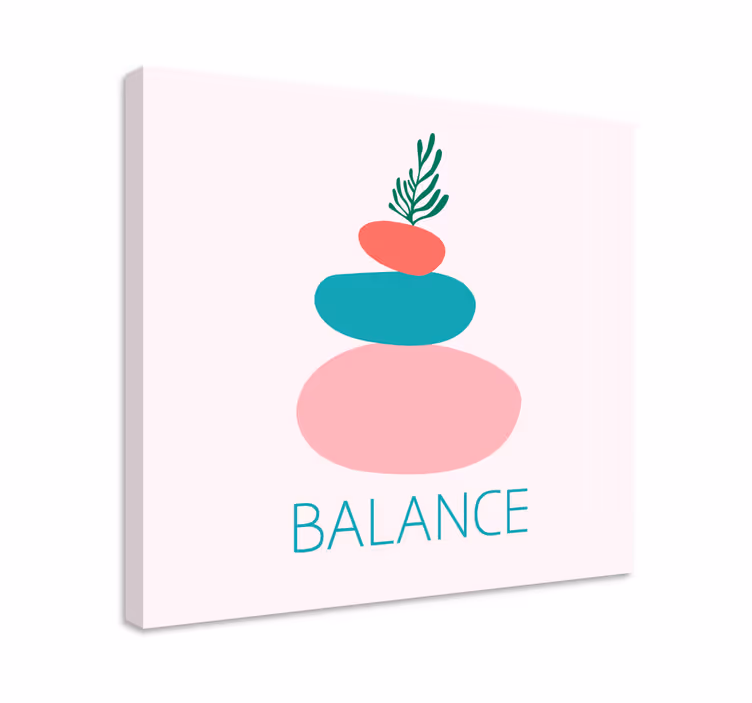 Cuadro ornamental pila de piedras equilibradas - TenVinilo