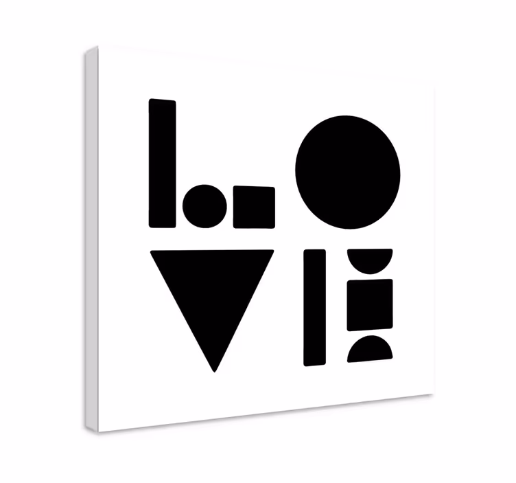 Cuadro nórdico Cartas de amor geométricas - TenVinilo