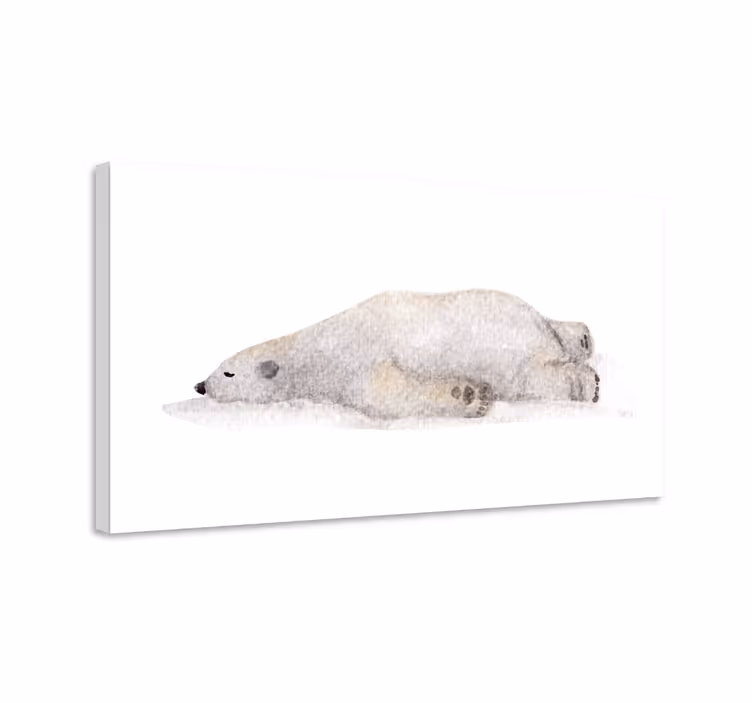 Cuadro animales oso polar perezoso - TenVinilo