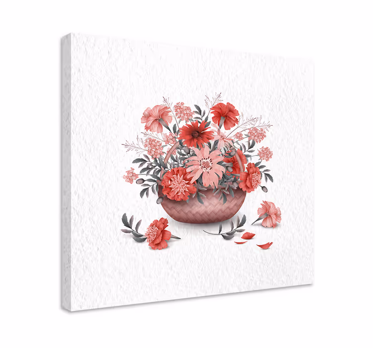 Cuadro de flores Rosa y rojo - TenVinilo