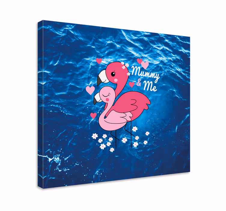 Cuadro animales Mamá y yo flamencos - TenVinilo