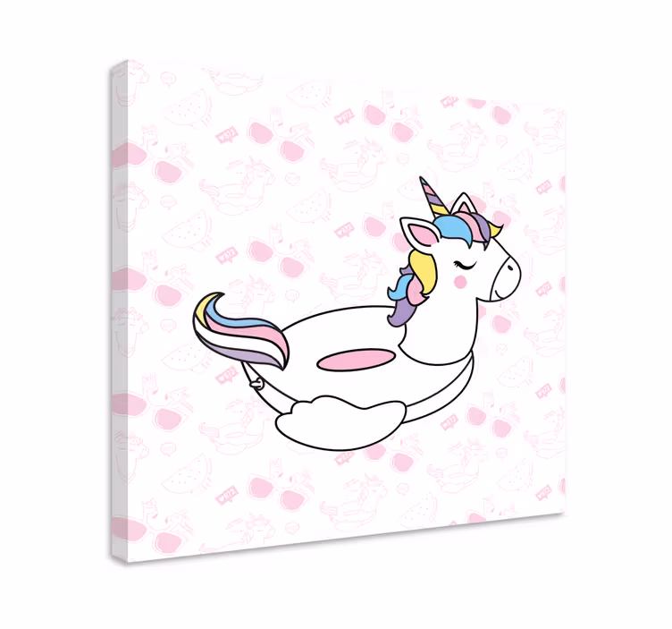 Cuadro de unicornios con gafas de sol rosas - TenVinilo