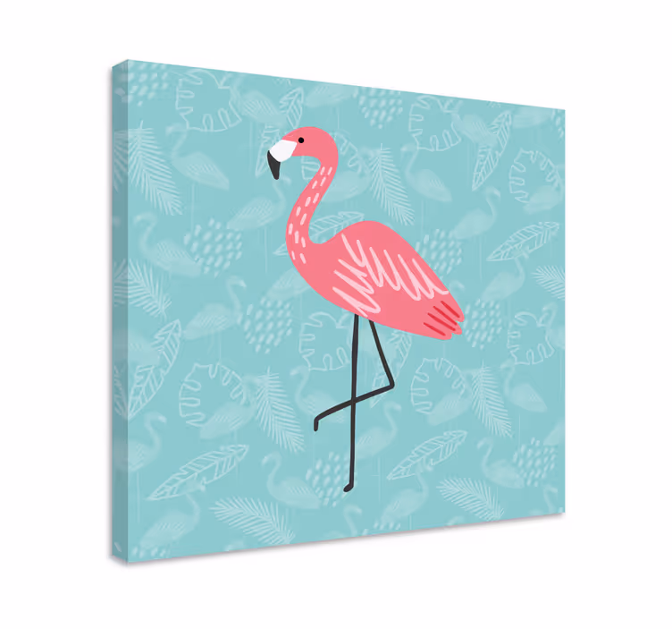 Cuadro animales Patrón de flamenco de verano colorido - TenVinilo