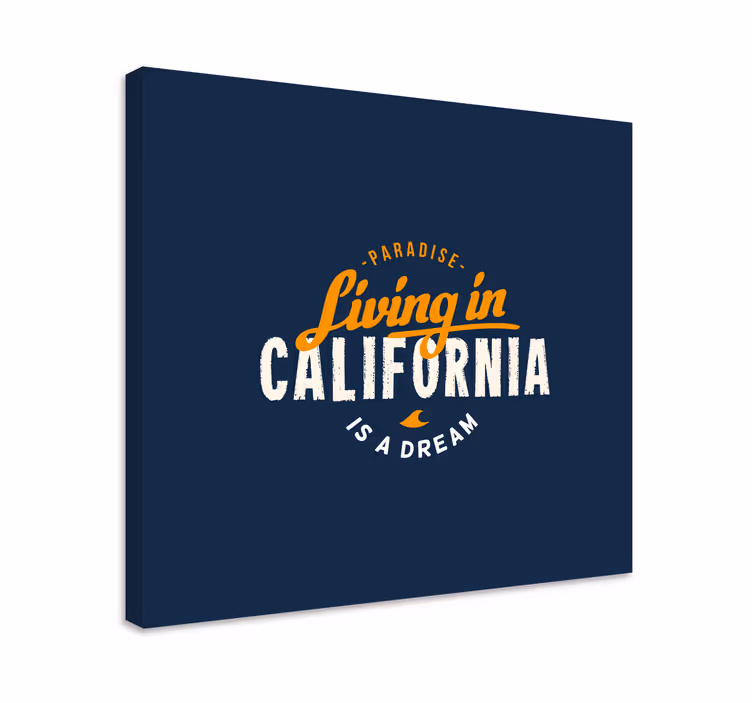 Cuadro para salón Viviendo en el diseño de california - TenVinilo