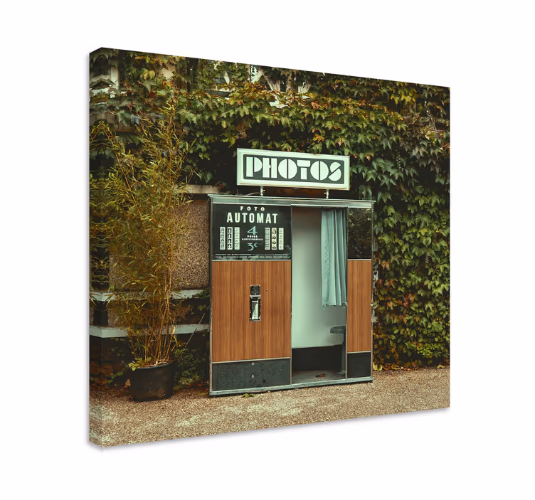 Cuadro vintage Fotoautomat viejo verde - TenVinilo