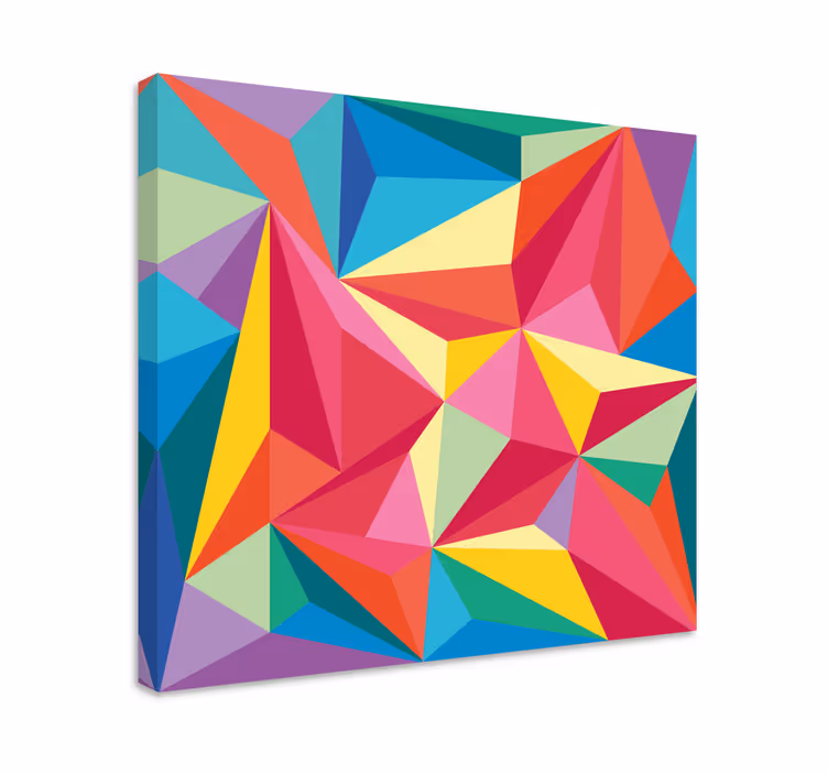 Cuadro geométrico Imagen geométrica multicolor - TenVinilo