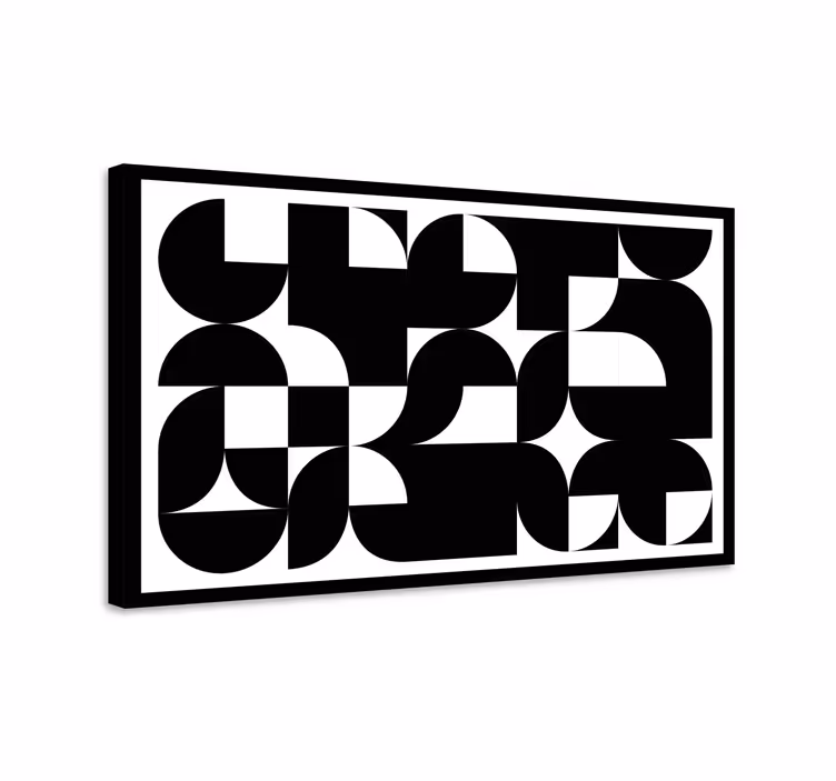 Cuadro geométrico Arte abstracto negro - TenVinilo