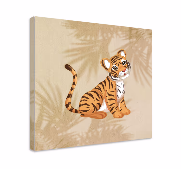 Cuadro elefante Retrato de tigre bebé - TenVinilo