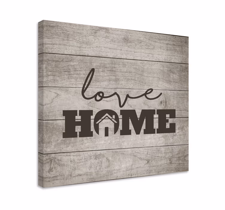 Cuadro frase amor en casa - TenVinilo