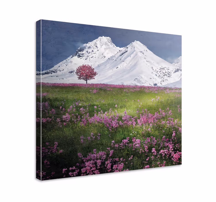 Cuadro paisajes serenidad del praderío montañoso - TenVinilo