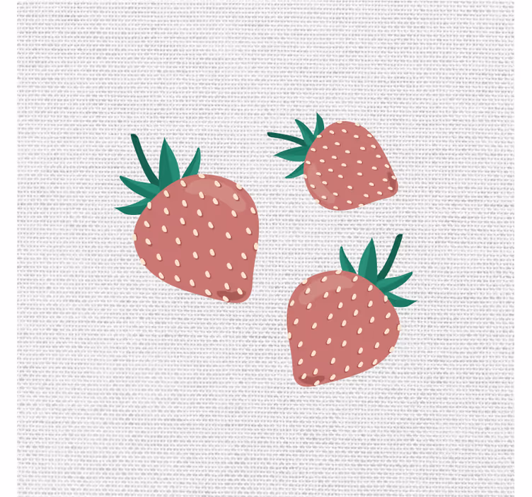Cuadro bodegones trio de fresas - TenVinilo