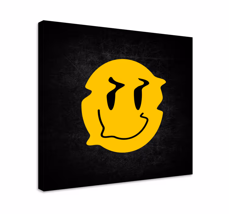 Cuadro con frase cara sonriente y feliz - TenVinilo