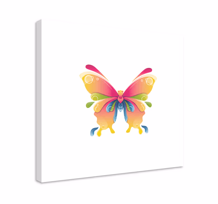 Cuadro mariposas Mariposa pintada de colores - TenVinilo
