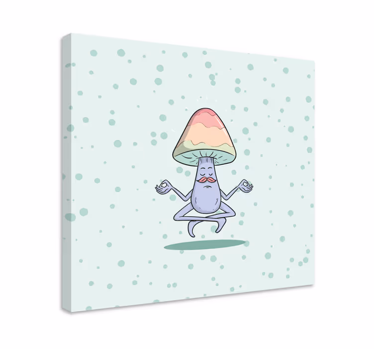 Cuadro para cocina Personaje de dibujos animados de hongos - TenVinilo