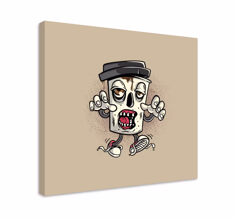 Cuadro decorativo videojuego cubo de basura zombie - TenVinilo