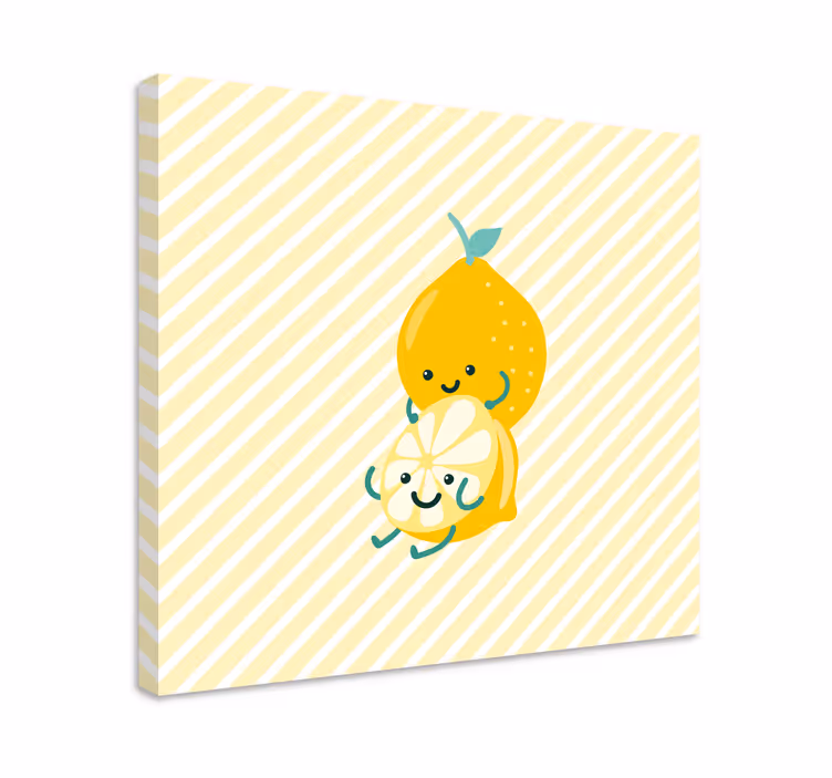 Cuadro bodegones abrazos de limones adorables - TenVinilo