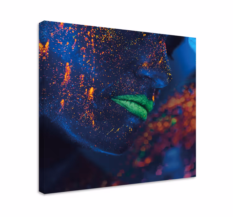 Cuadro artístico cara brillante con brillos - TenVinilo