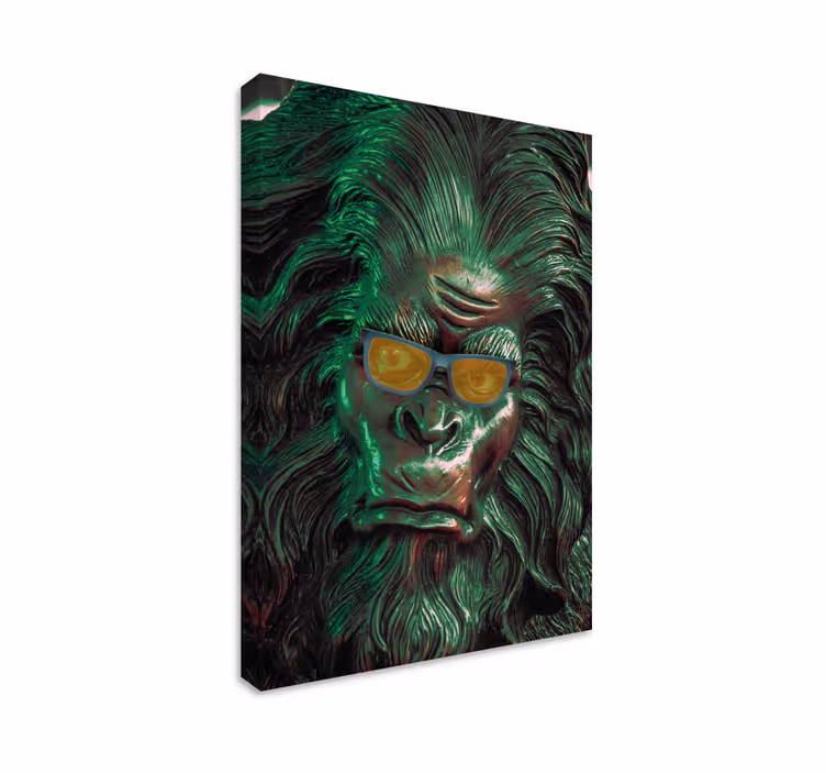 Cuadro 3d Figura de metal con gafas de sol - TenVinilo
