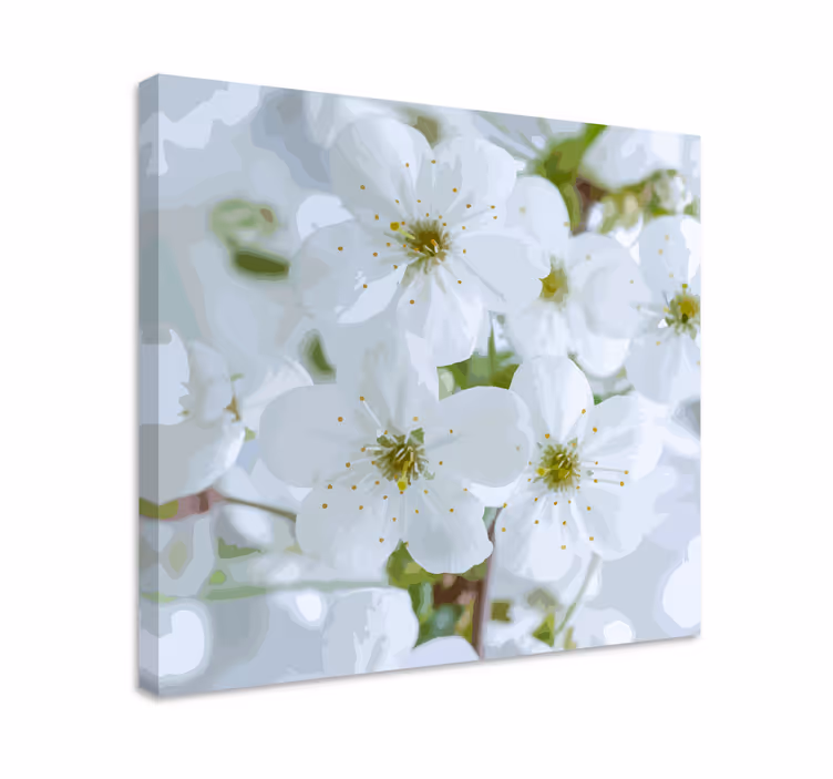 Cuadro de flores Colores pastel blancos hermosos pétalos - TenVinilo