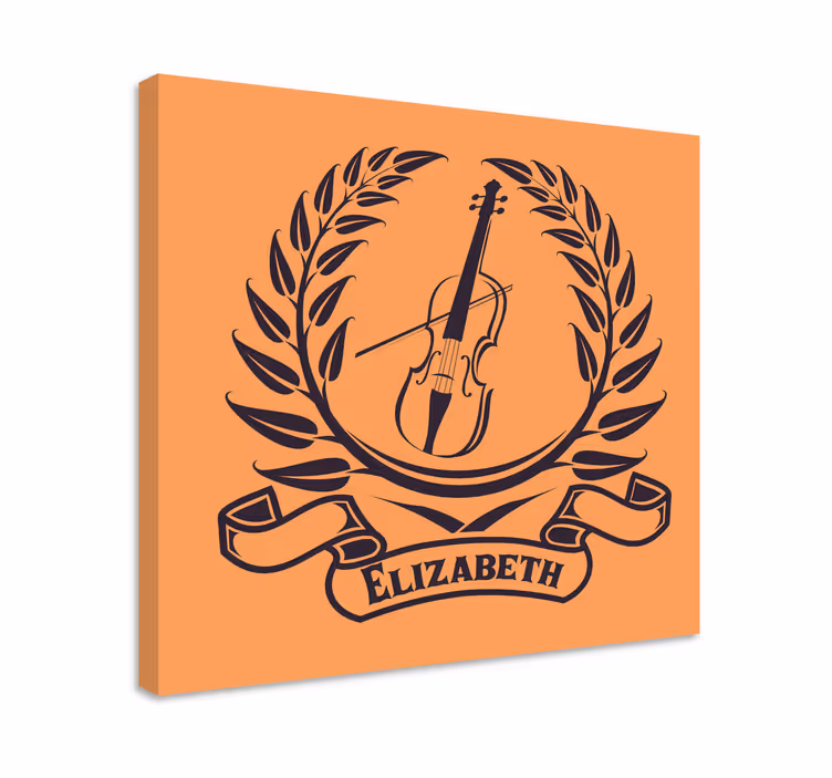 Cuadro musical Símbolo de violín con nombre - TenVinilo