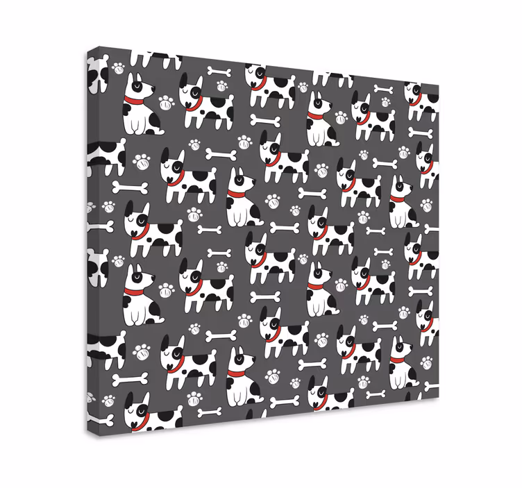 Cuadro de perro con patrones divertidos - TenVinilo