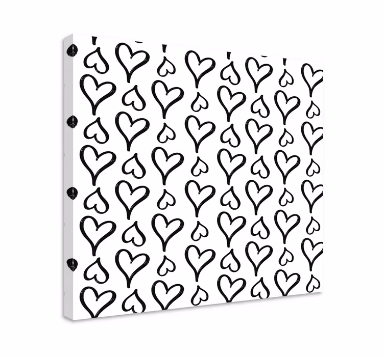 Cuadro frase diseño de patrón de corazones - TenVinilo
