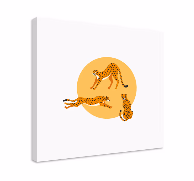 Cuadro animales trío de guepardos - TenVinilo
