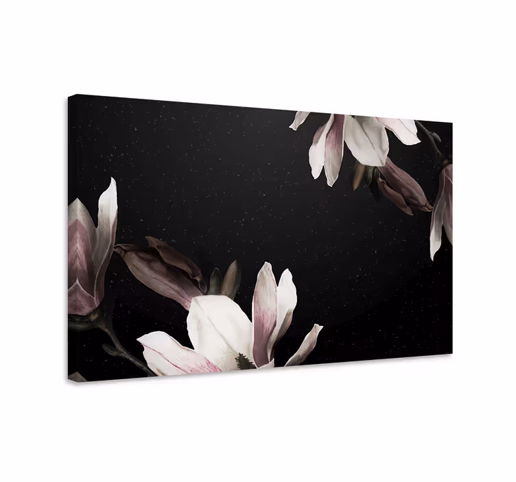 Cuadro de flores arreglo de magnolias - TenVinilo