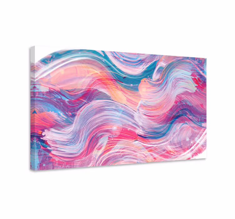 Cuadro para dormitorio Trazos de pintura al óleo de colores - TenVinilo