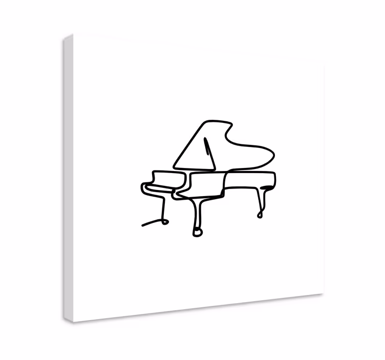 Cuadro musical contorno de piano - TenVinilo