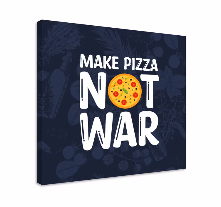 Cuadro frase Citas divertidas hacer pizza - TenVinilo