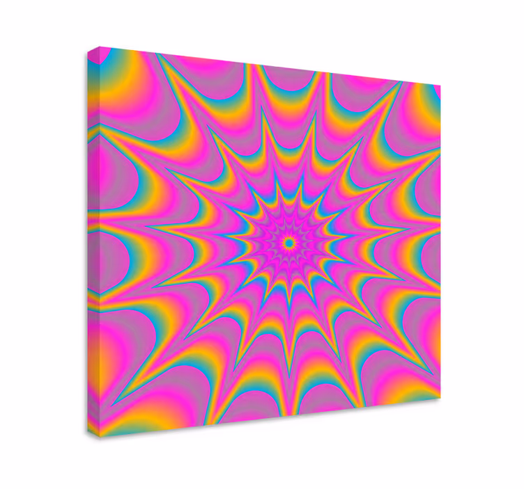 Cuadro abstracto patrón espiral colorido - TenVinilo