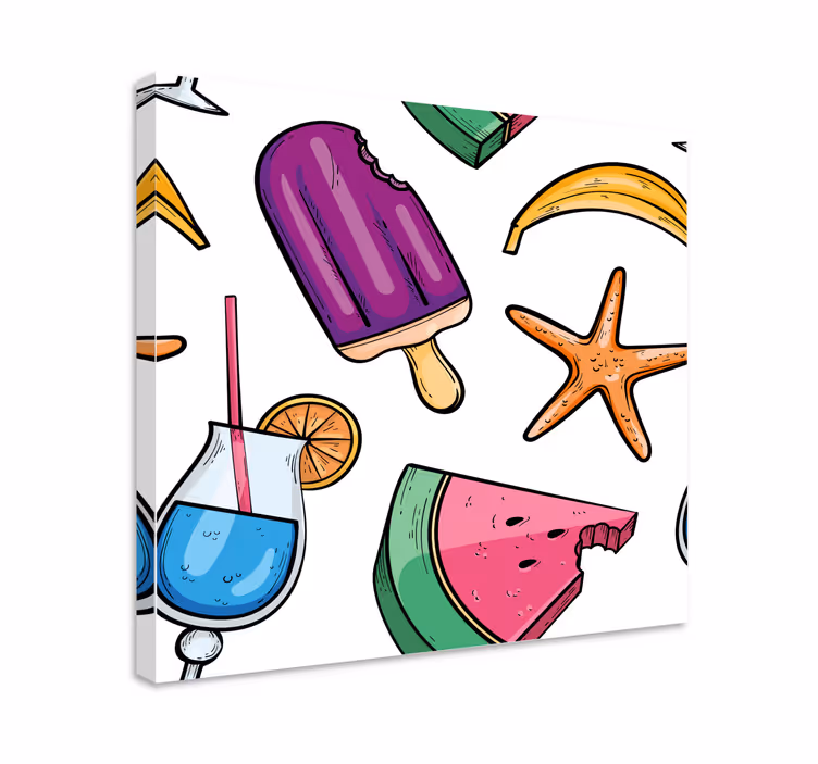 Cuadro bodegones delicias veraniegas de frutas - TenVinilo