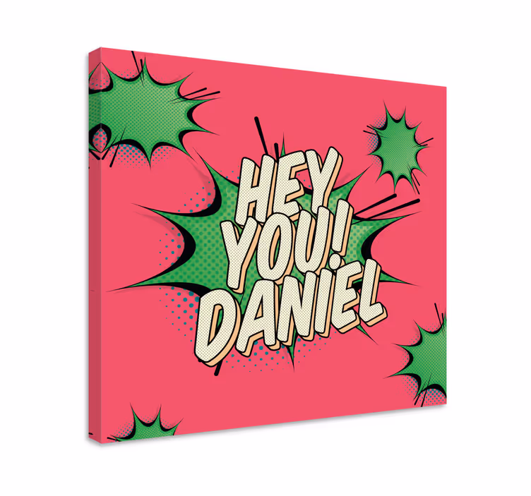 Cuadro personalizable Hola tu genial cartel de graffiti - TenVinilo