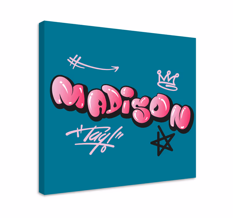 Cuadro abecedario diseño de nombre creativo - TenVinilo