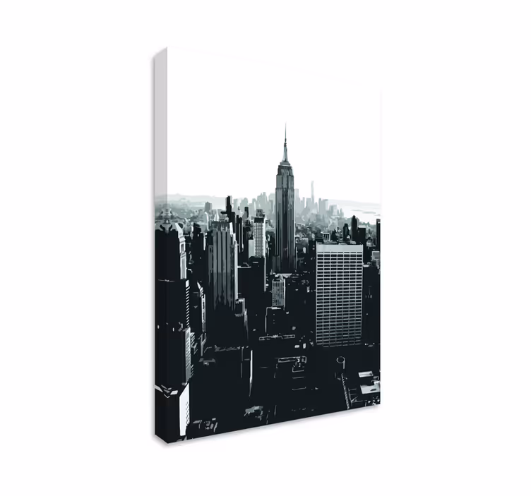 Cuadro ciudades Imagen en blanco y negro de nueva york - TenVinilo