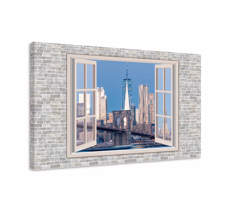 Cuadro ciudades Ventana transparente manhattan - TenVinilo