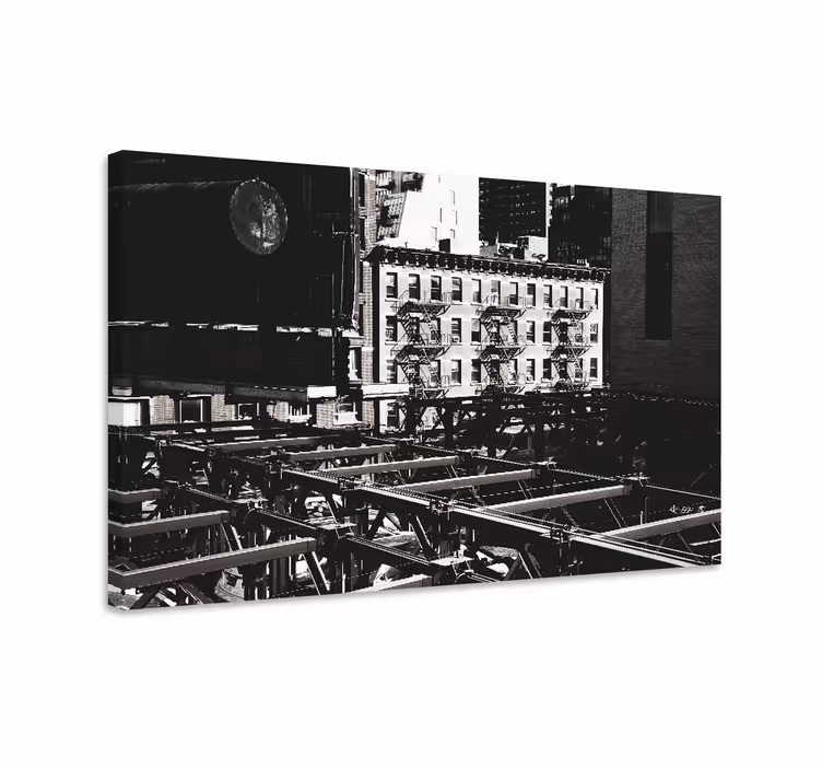 Cuadro ciudades Azotea por la noche en nueva york - TenVinilo