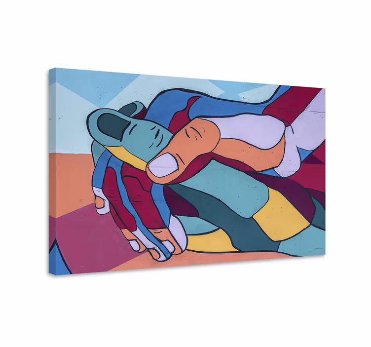 Cuadro en arte Ejemplo colorido de las manos dibujadas a mano - TenVinilo