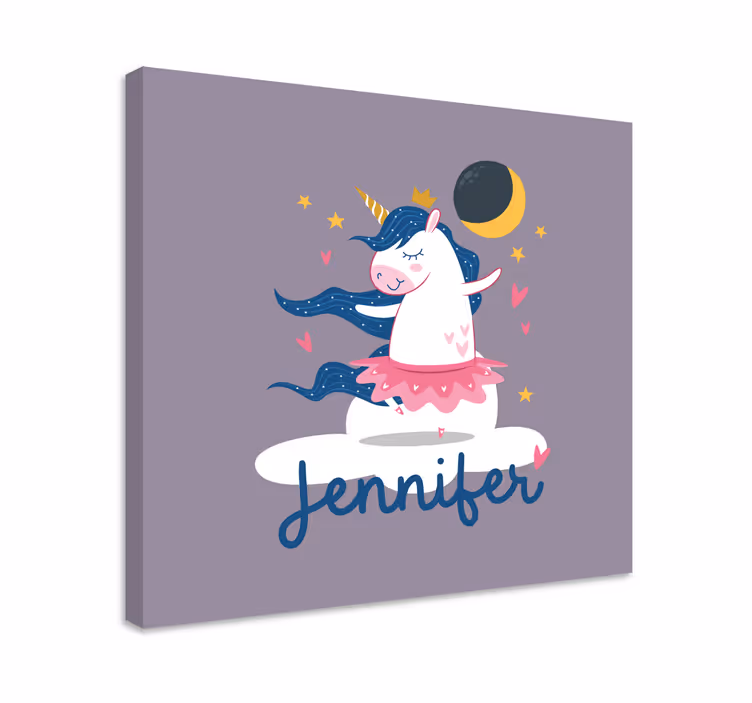 Cuadro de dinosaurios fantasía de unicornio bailando - TenVinilo