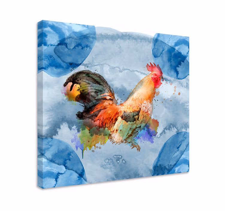 Cuadro animales salpicaduras de gallo - TenVinilo