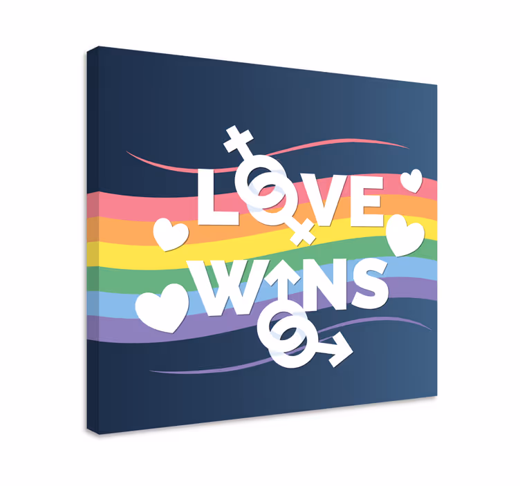 Cuadro casa Concepto del día del orgullo, el amor gana - TenVinilo