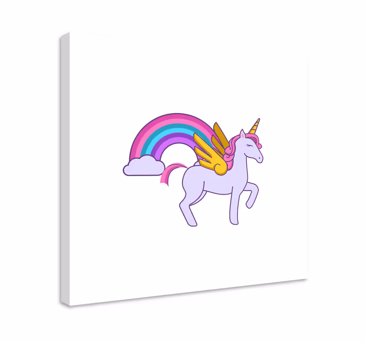 Cuadro de unicornios fantasía de unicornios mágica - TenVinilo