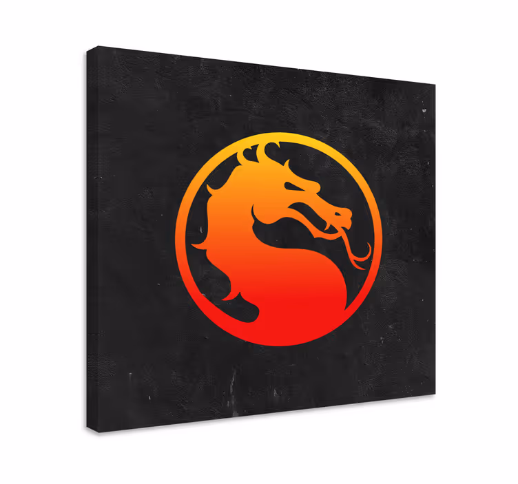 Cuadro decorativo videojuego dragón de mortal kombat - TenVinilo