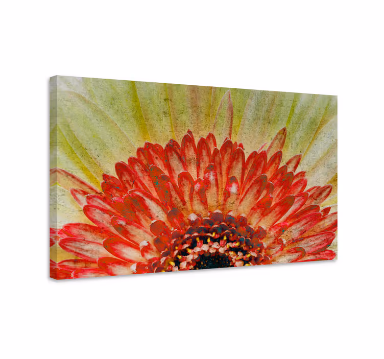 Cuadro de flores De cerca pintado - TenVinilo