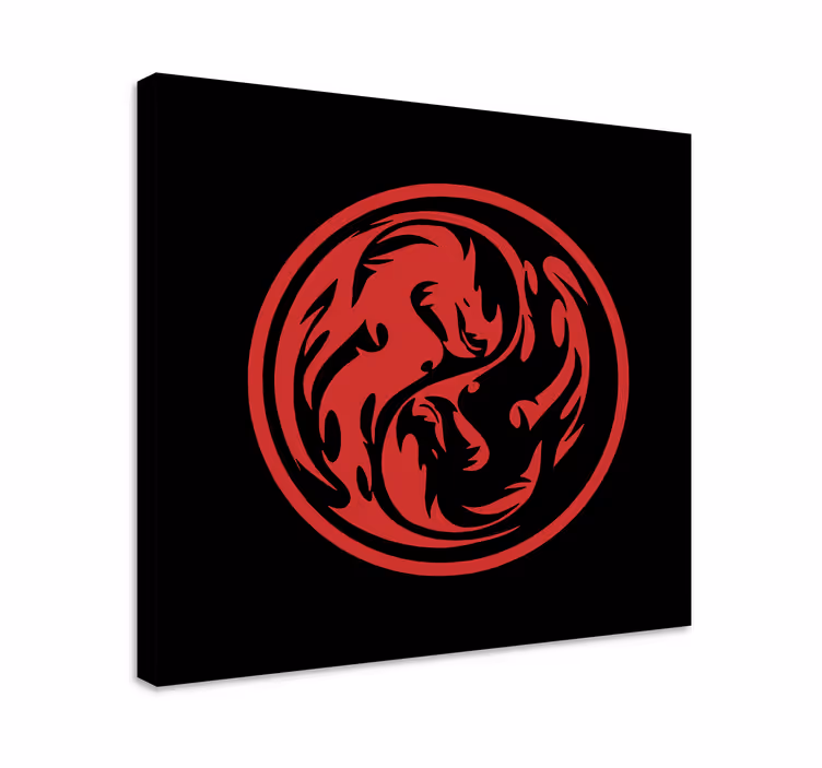 Cuadro de dinosaurios diseño de dragón dinámico - TenVinilo