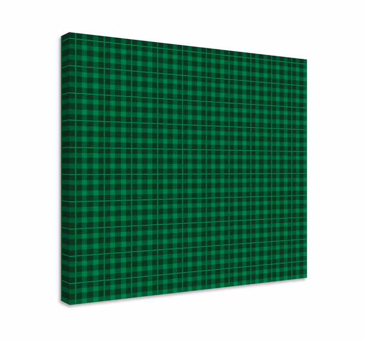 Cuadro para bar Patrón de cuadros verdes - TenVinilo