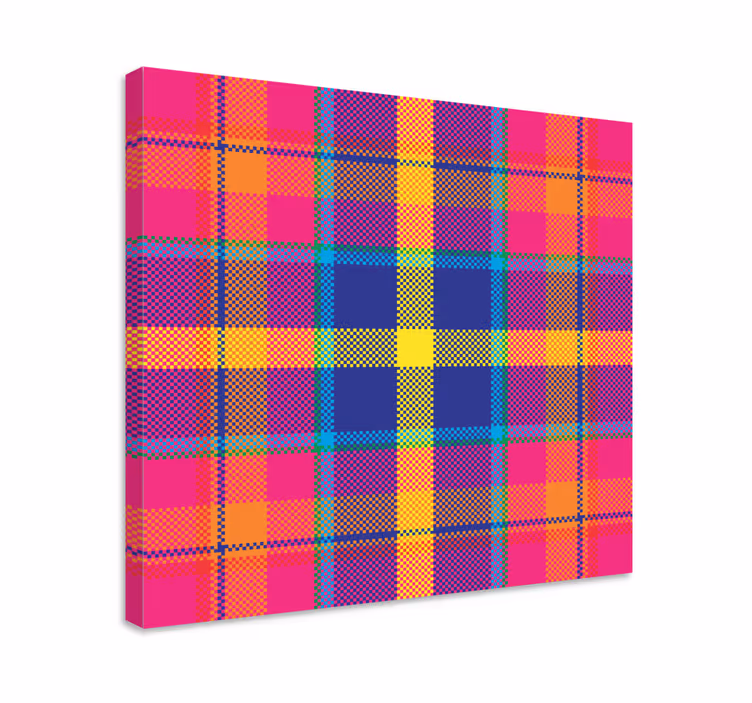 Cuadro para dormitorio Patrón de cuadros de colores - TenVinilo